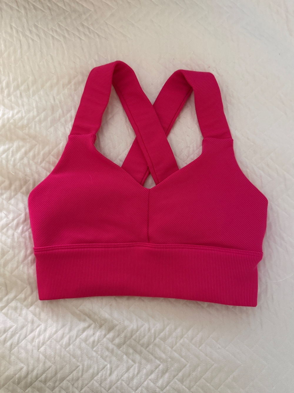 ALO Yoga Hot Pink Crisscross Sports Bra